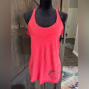 Curves and Combat Boots Women’s large red workout tank